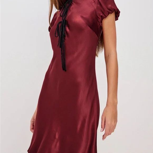 Rails | Elysia Dress - Garnet | Luxury Satin | Size M
